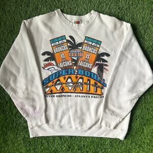 Vintage Falcons Broncos 1999 Super Bowl Crewneck